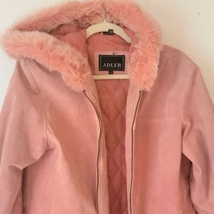Adler collection pink leather jacket